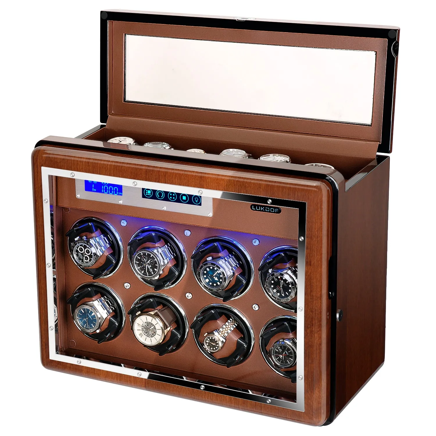[ NEW ARRIVALS ] 8 6 Walnut Wood Automatic Quad Watch Winder