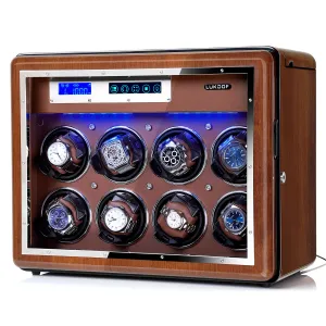 [ NEW ARRIVALS ] 8 6 Walnut Wood Automatic Quad Watch Winder