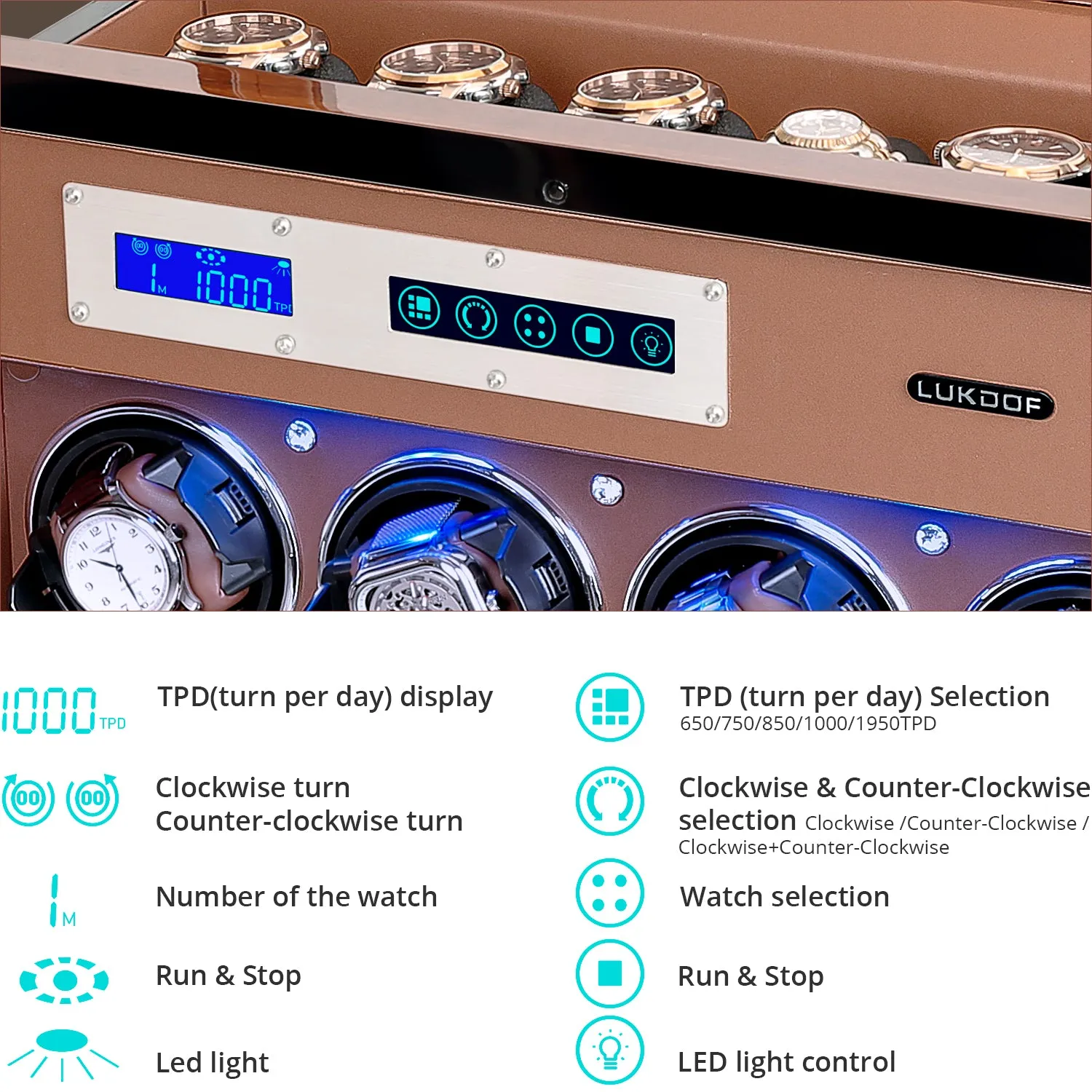 [ NEW ARRIVALS ] 8 6 Walnut Wood Automatic Quad Watch Winder
