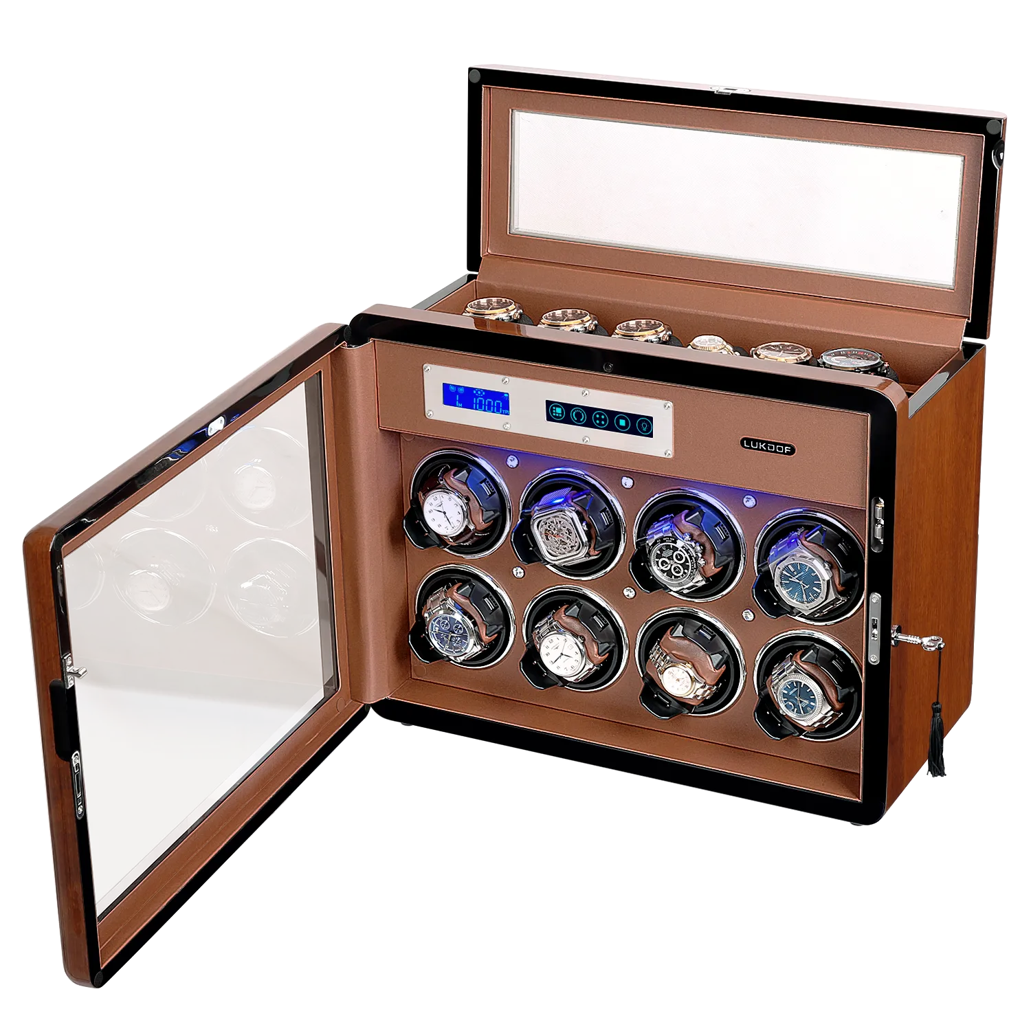 [ NEW ARRIVALS ] 8 6 Walnut Wood Automatic Quad Watch Winder