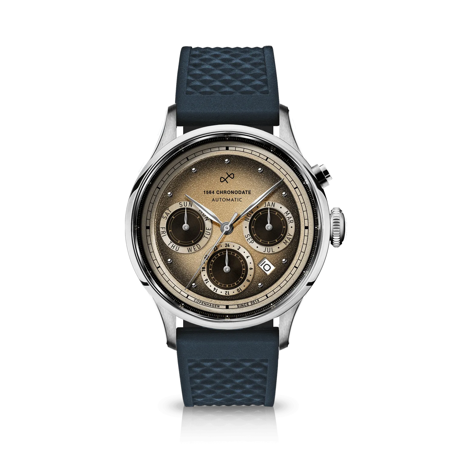 1564 Chronodate Automatic, Steel / Espresso Martini