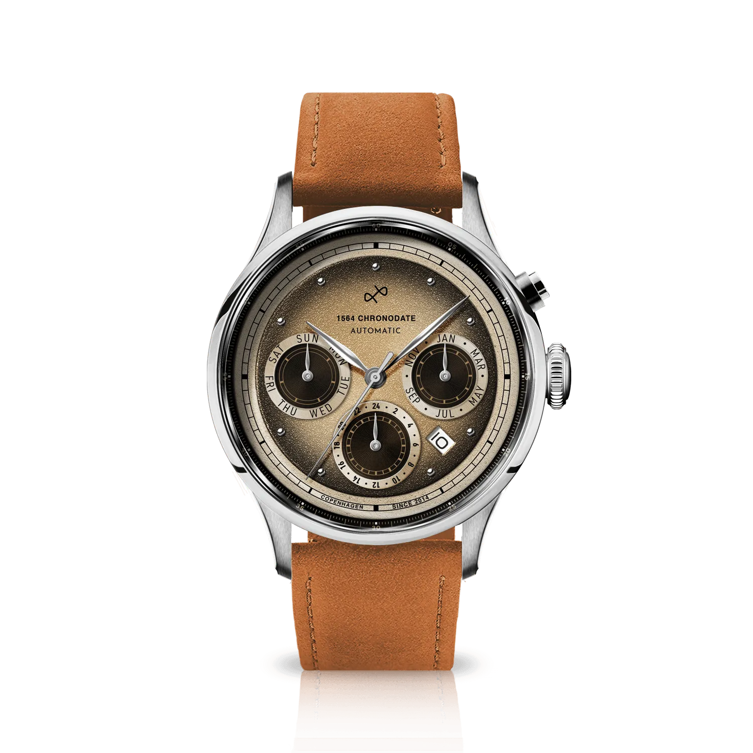 1564 Chronodate Automatic, Steel / Espresso Martini
