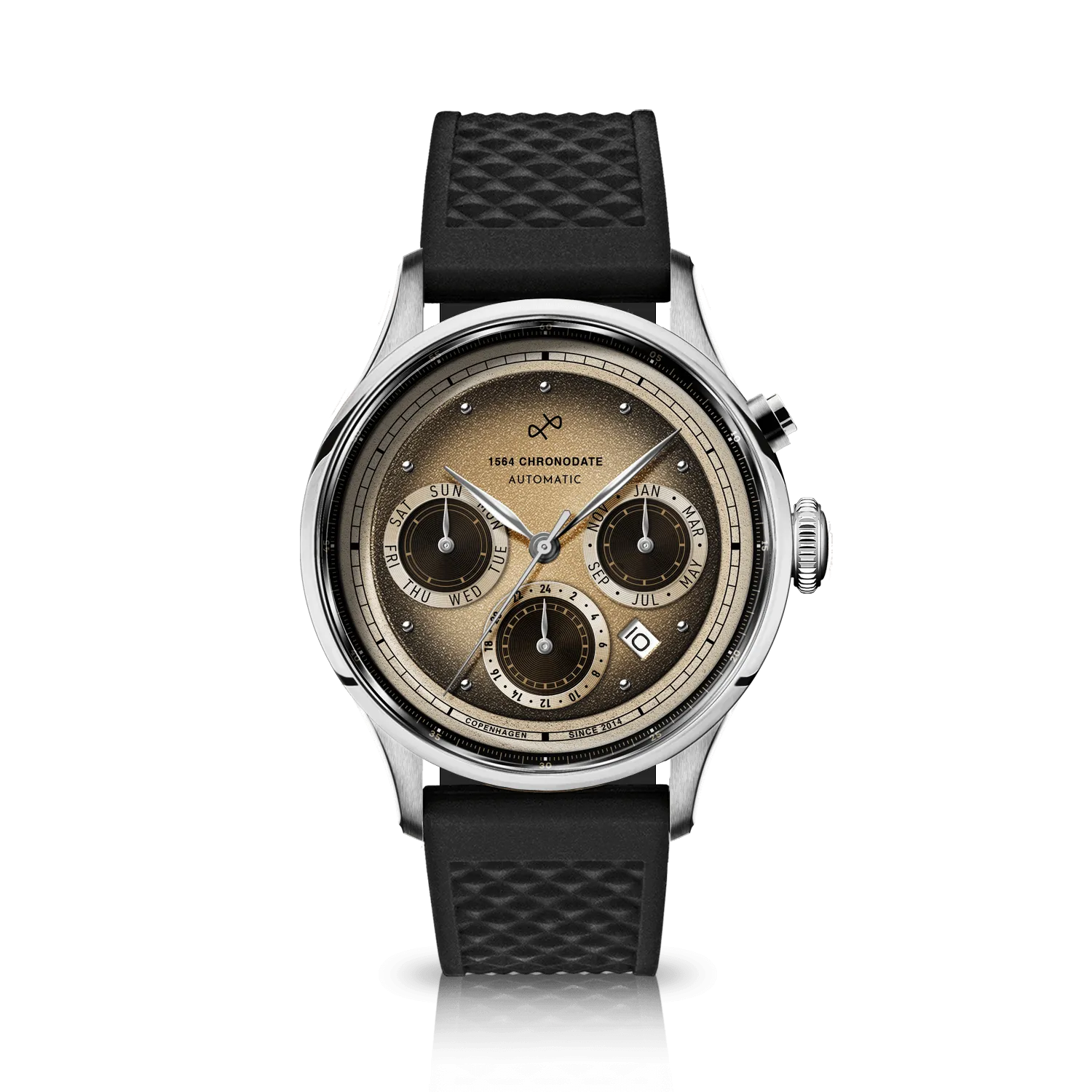 1564 Chronodate Automatic, Steel / Espresso Martini