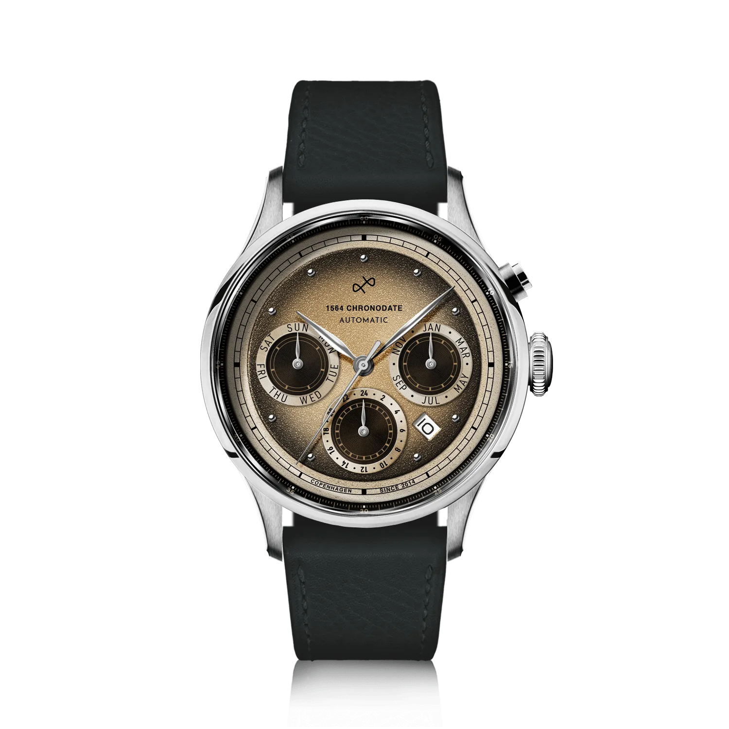 1564 Chronodate Automatic, Steel / Espresso Martini