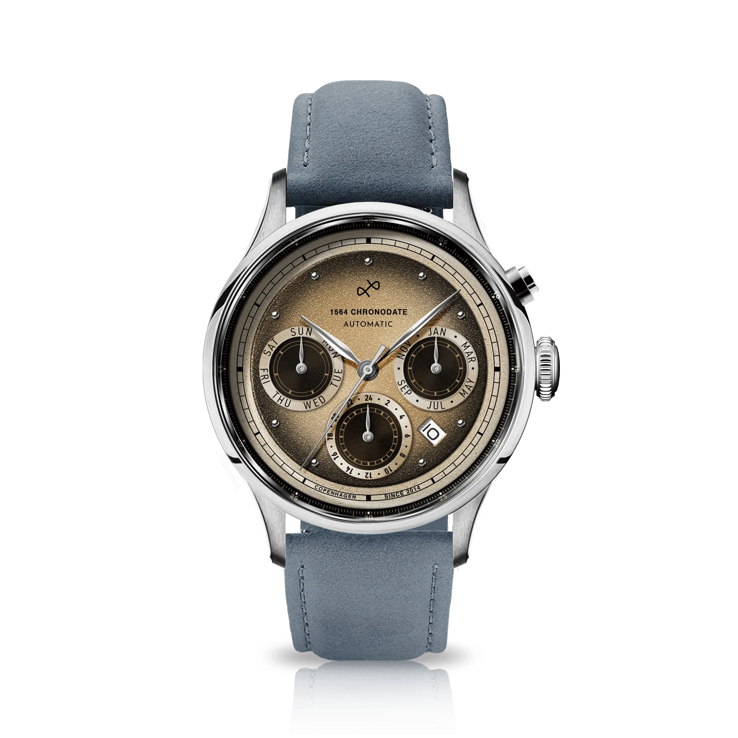 1564 Chronodate Automatic, Steel / Espresso Martini