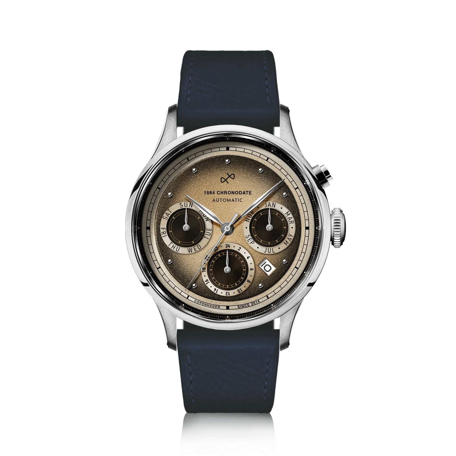 1564 Chronodate Automatic, Steel / Espresso Martini