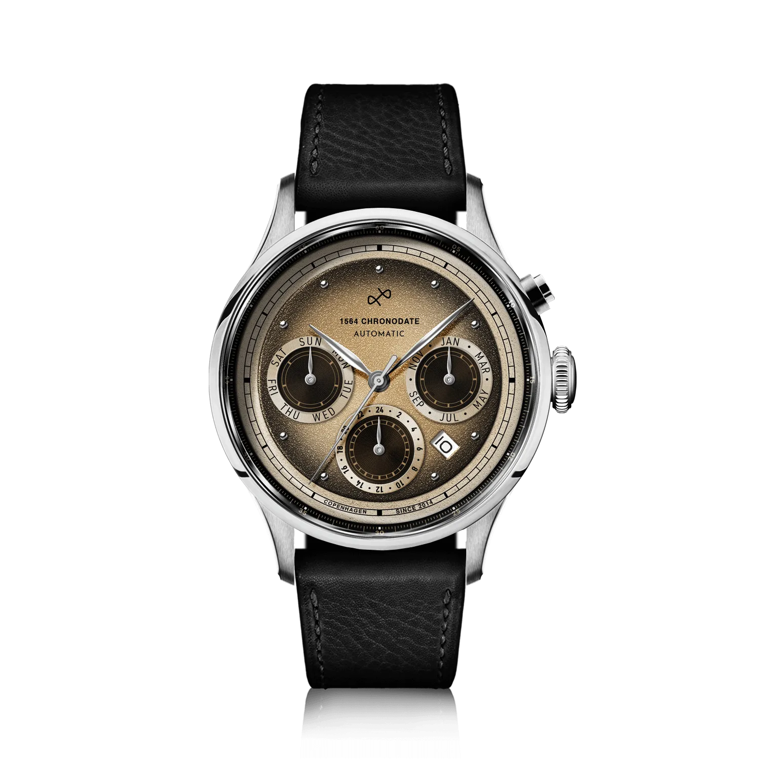 1564 Chronodate Automatic, Steel / Espresso Martini