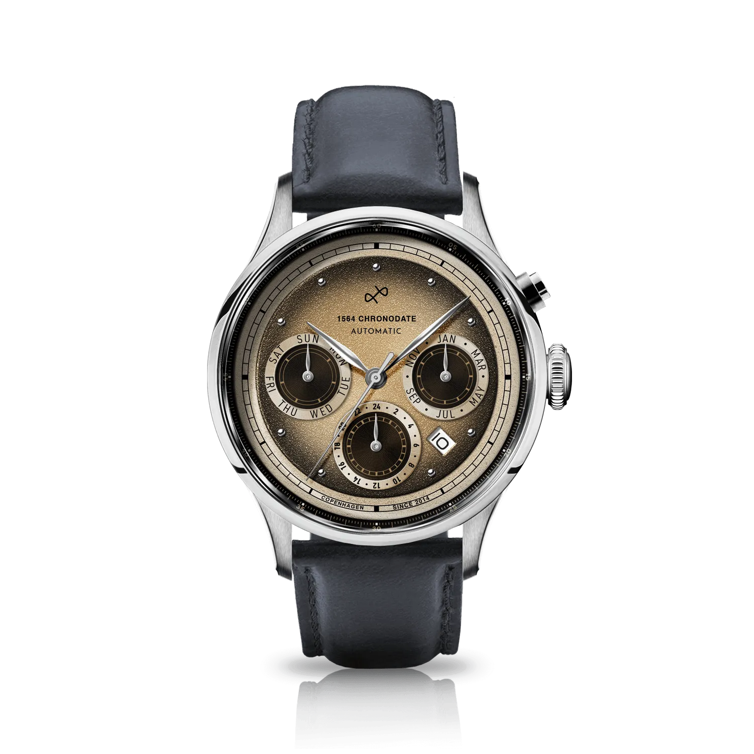 1564 Chronodate Automatic, Steel / Espresso Martini