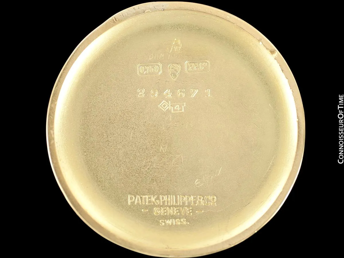 1936 Patek Philippe Vintage Calatrava Ref. 96 Mens Watch, 18K Gold with Extract - Extremely Rare Sector Dial