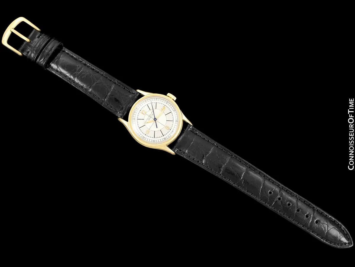 1936 Patek Philippe Vintage Calatrava Ref. 96 Mens Watch, 18K Gold with Extract - Extremely Rare Sector Dial