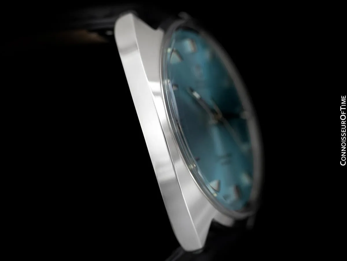 1960's Omega Vintage Mens Seamaster Cosmic Retro Cal. 552 Watch with Tiffany Blue Dial - Stainless Steel