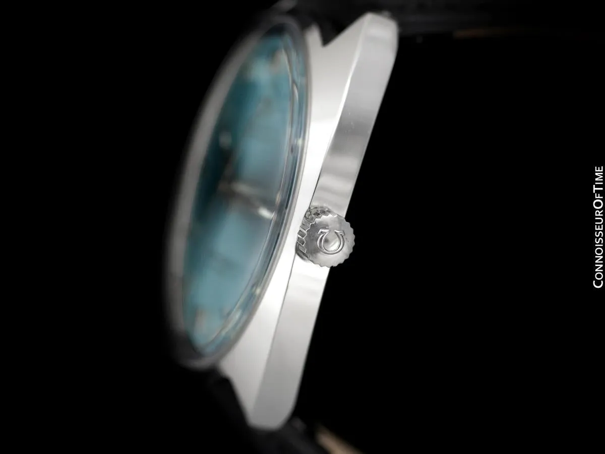 1960's Omega Vintage Mens Seamaster Cosmic Retro Cal. 552 Watch with Tiffany Blue Dial - Stainless Steel