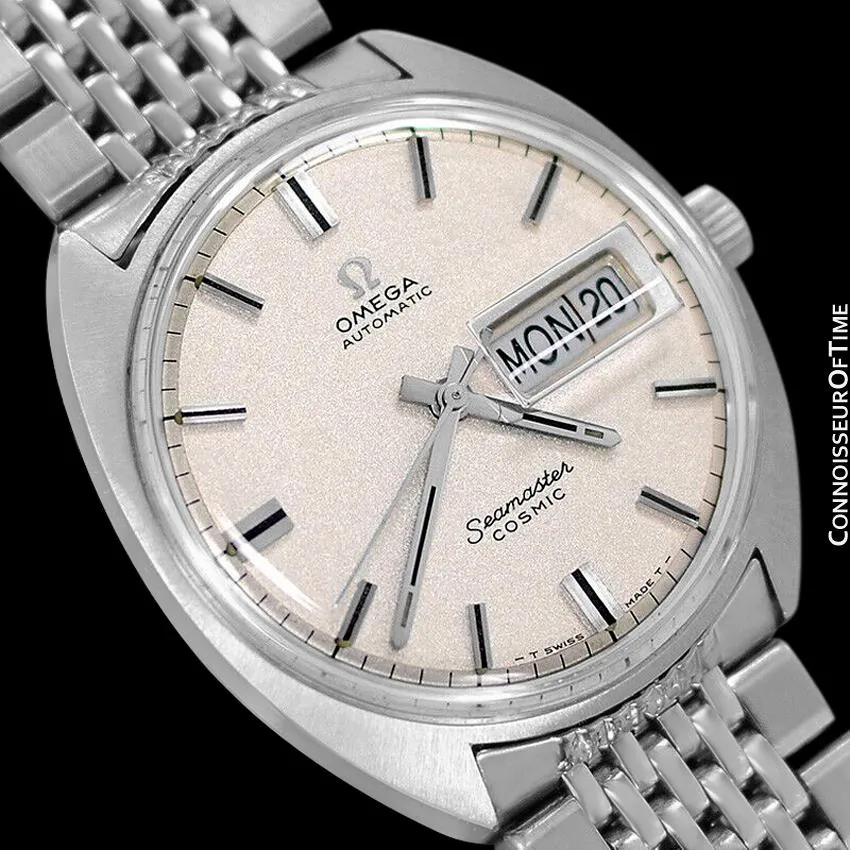1960's Omega Vintage Mens Seamaster Cosmic Retro, Day Date, Automatic Watch - Stainless Steel