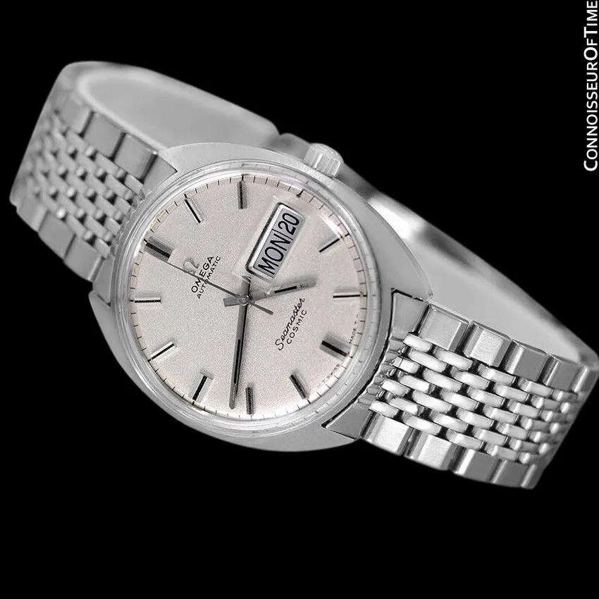 1960's Omega Vintage Mens Seamaster Cosmic Retro, Day Date, Automatic Watch - Stainless Steel
