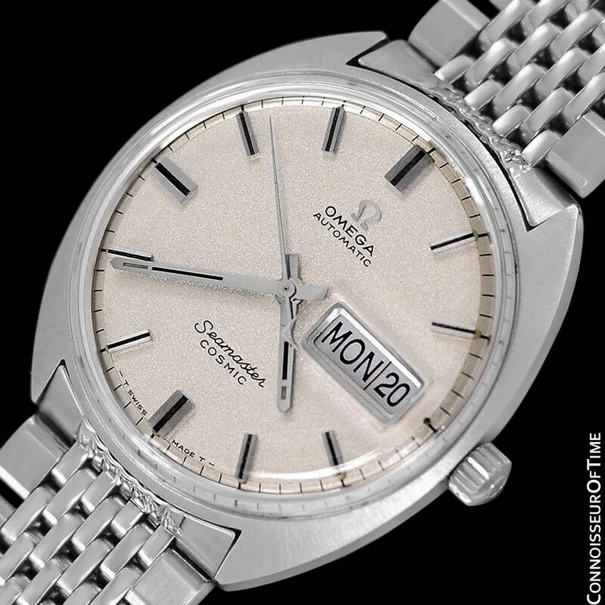 1960's Omega Vintage Mens Seamaster Cosmic Retro, Day Date, Automatic Watch - Stainless Steel