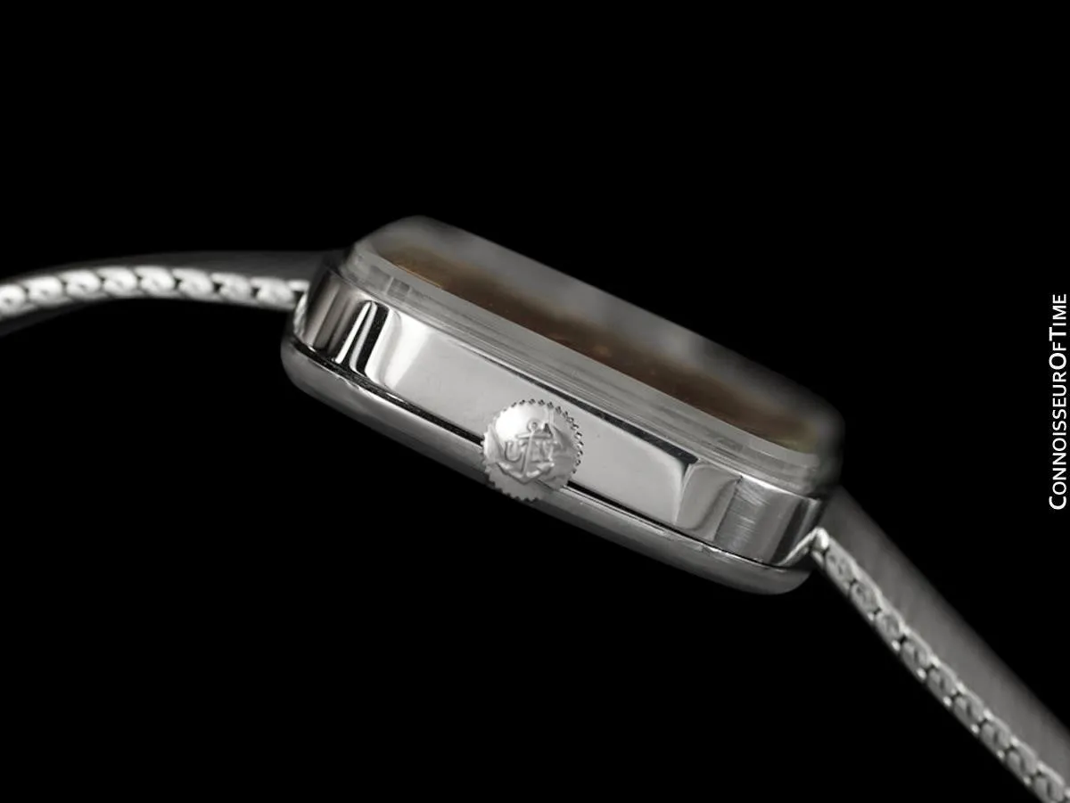1960's Ulysse Nardin Vintage Mens Large TV Style Dress Watch - Stainless Steel