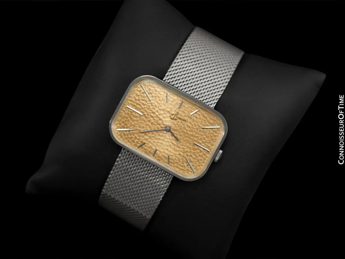 1960's Ulysse Nardin Vintage Mens Large TV Style Dress Watch - Stainless Steel