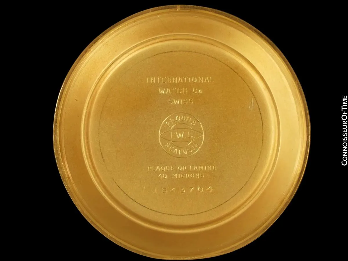 1961 IWC Vintage Mens Watch, Cal. 853 Automatic - 18K Gold Plated