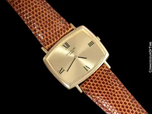 1970 Patek Philippe Classic Vintage Mens Ultra Thin Retro TV Watch - 18K Gold