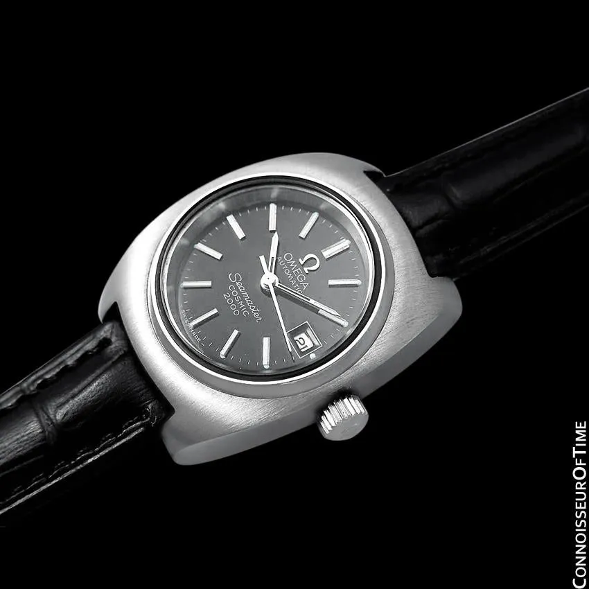1970's Omega Seamaster Cosmic 2000 Ladies Vintage Retro Dive Watch, Date - Stainless Steel