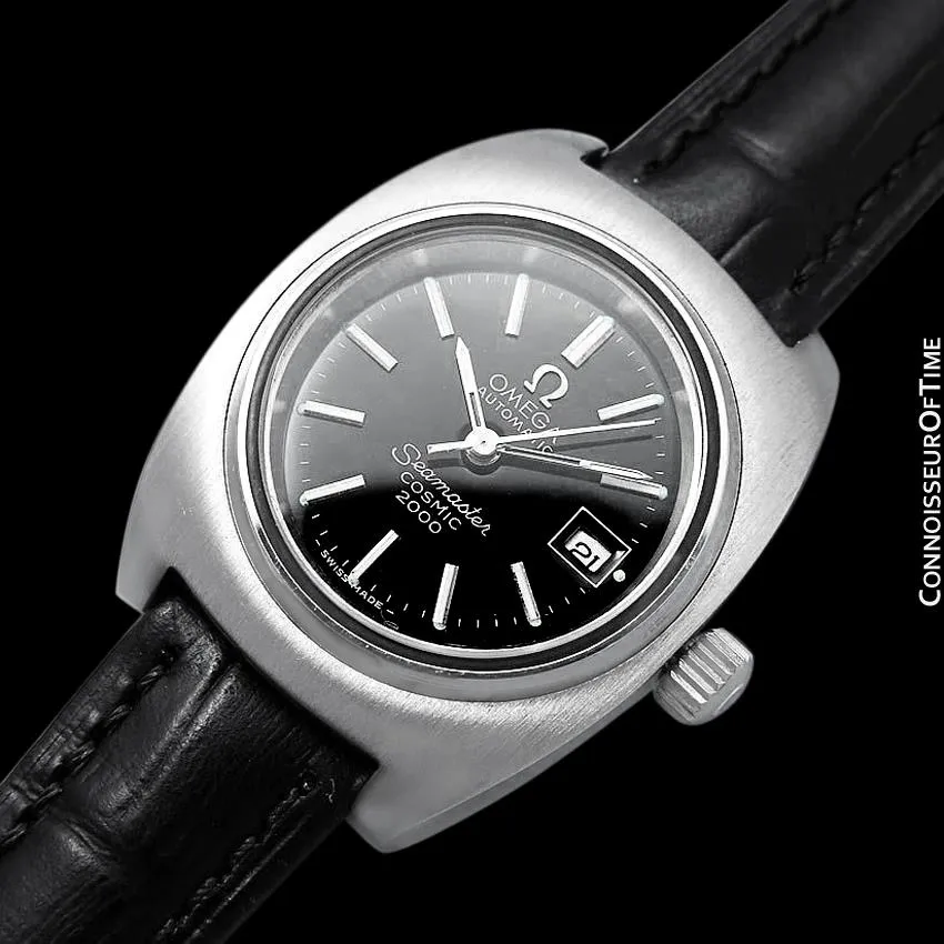 1970's Omega Seamaster Cosmic 2000 Ladies Vintage Retro Dive Watch, Date - Stainless Steel