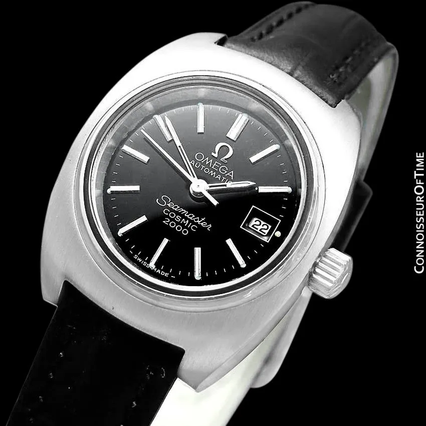 1970's Omega Seamaster Cosmic 2000 Ladies Vintage Retro Dive Watch, Date - Stainless Steel