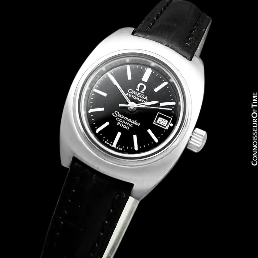 1970's Omega Seamaster Cosmic 2000 Ladies Vintage Retro Dive Watch, Date - Stainless Steel