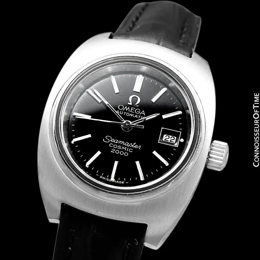 1970's Omega Seamaster Cosmic 2000 Ladies Vintage Retro Dive Watch, Date - Stainless Steel