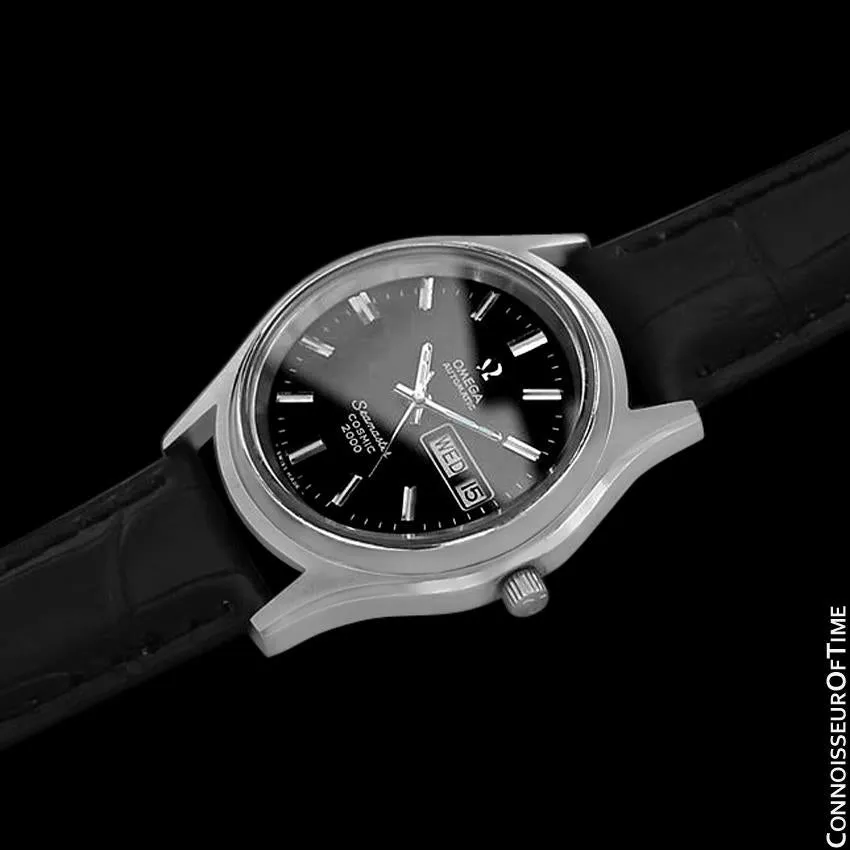 1970's Omega Seamaster Cosmic 2000 Vintage Mens Dive Watch, Automatic, Day Date - Stainless Steel