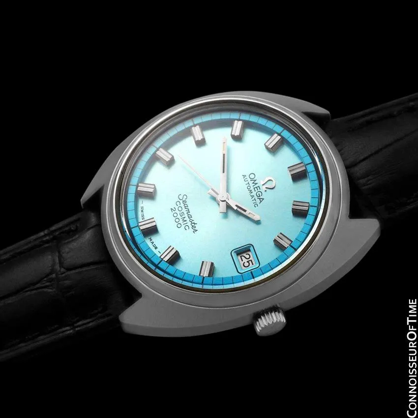 1970's Omega Seamaster Cosmic 2000 Vintage Retro Mens Dive Watch, Date - Stainless Steel