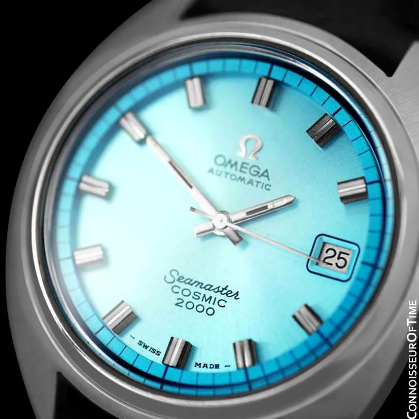 1970's Omega Seamaster Cosmic 2000 Vintage Retro Mens Dive Watch, Date - Stainless Steel
