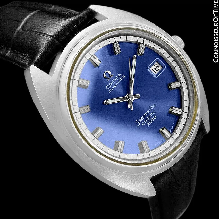1970's Omega Seamaster Cosmic 2000 Vintage Retro Mens Dive Watch, Date - Stainless Steel