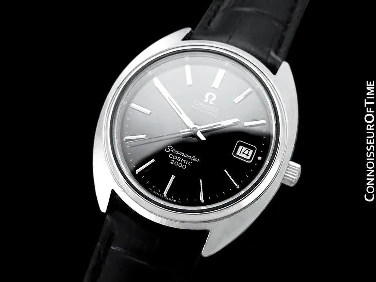 1970's Omega Seamaster Cosmic 2000 Vintage Retro Mens Dive Watch, Date - Stainless Steel