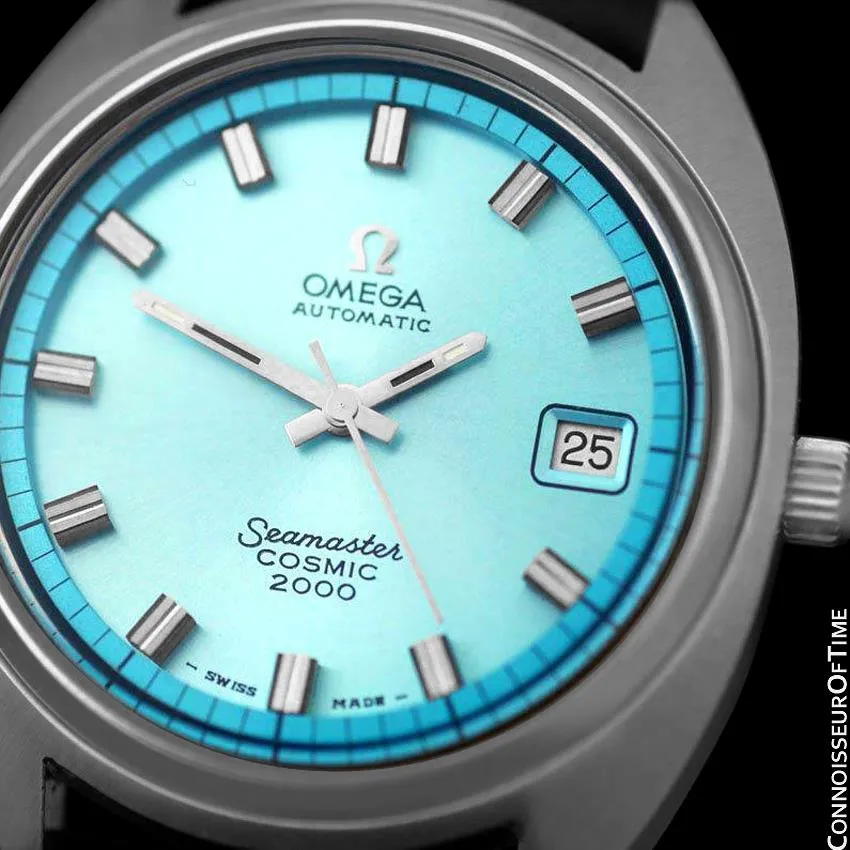 1970's Omega Seamaster Cosmic 2000 Vintage Retro Mens Dive Watch, Date - Stainless Steel