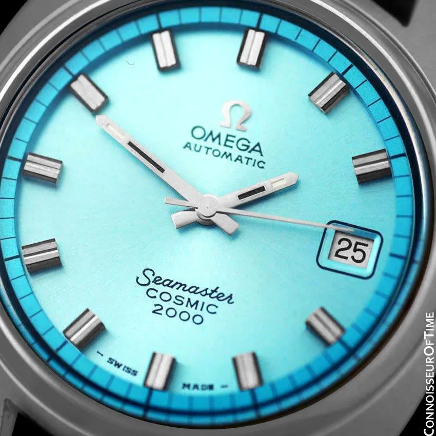 1970's Omega Seamaster Cosmic 2000 Vintage Retro Mens Dive Watch, Date - Stainless Steel