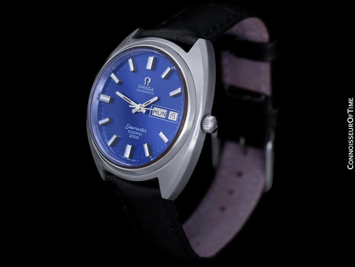 1970's Omega Seamaster Cosmic 2000 Vintage Retro Mens Dive Watch, Date - Stainless Steel