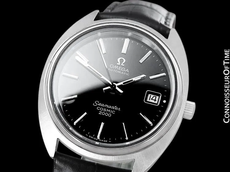 1970's Omega Seamaster Cosmic 2000 Vintage Retro Mens Dive Watch, Date - Stainless Steel