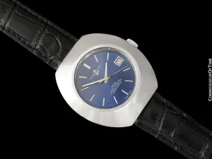 1970's Ulysse Nardin Vintage Mens Large 36,000 BPH Watch, Stainless Steel - Officially Certified Chronometer