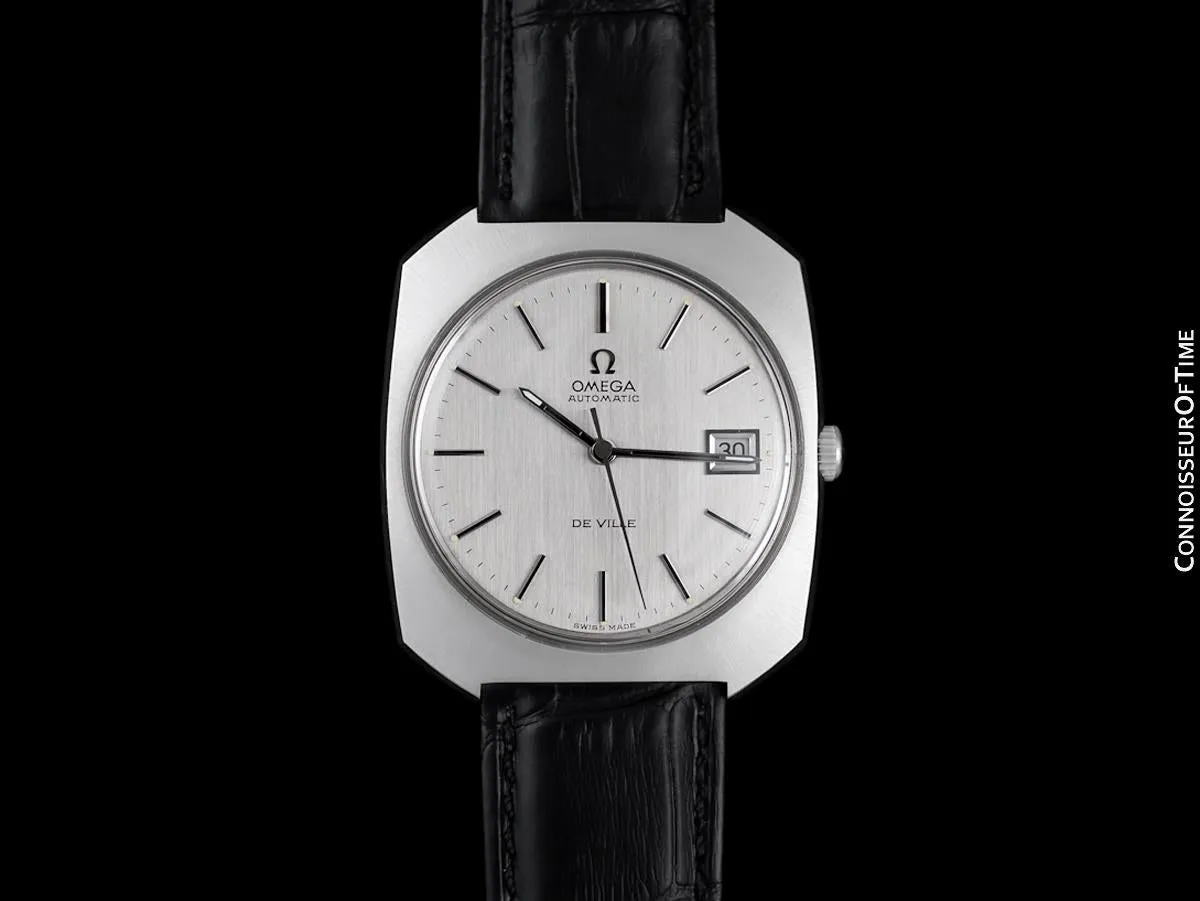 1971 Omega De Ville Vintage Large Mens Automatic Classic Retro Watch - Stainless Steel
