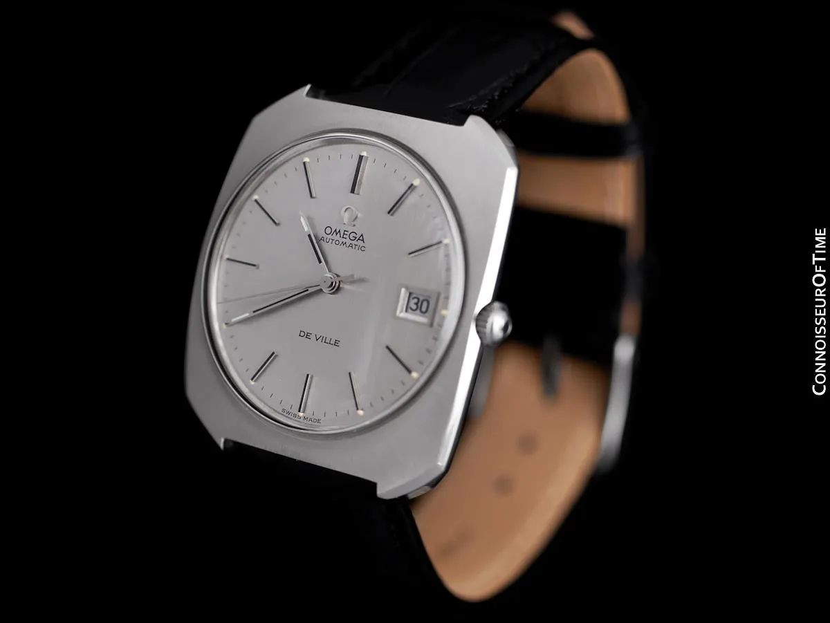 1971 Omega De Ville Vintage Large Mens Automatic Classic Retro Watch - Stainless Steel