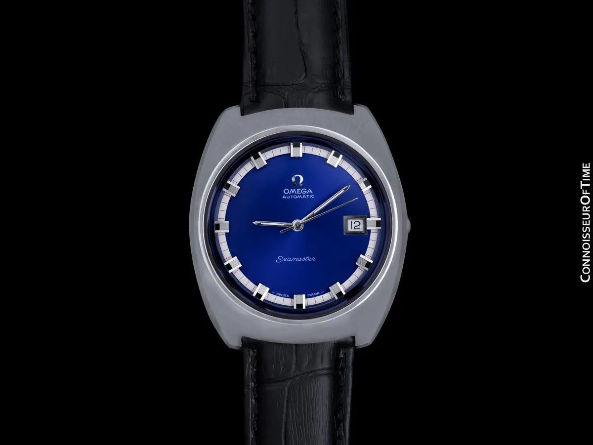 1971 Omega Seamaster Vintage Large Retro Mens Dive Watch with Date - Stainless Steel
