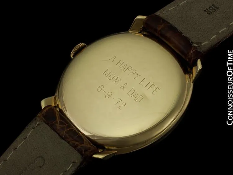 1972 Jaeger-LeCoultre Vintage Mens Retro Watch - 14K Gold
