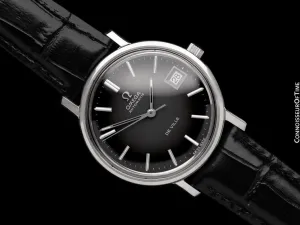 1972 Omega De Ville Vintage Mens Full Size Automatic Watch with Gray Dial - Stainless Steel