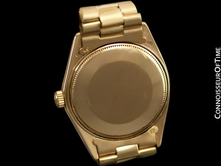 1972 Rolex Oyster Perpetual Date Mens Watch (Datejust President Bracelet), Champagne Dial - 18K Gold