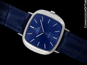 1973 Omega De Ville Mens Automatic Retro Full Size "TV" Watch - Stainless Steel