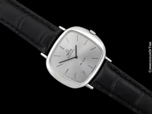 1973 Omega De Ville Mens Automatic Retro Full Size "TV" Watch - Stainless Steel
