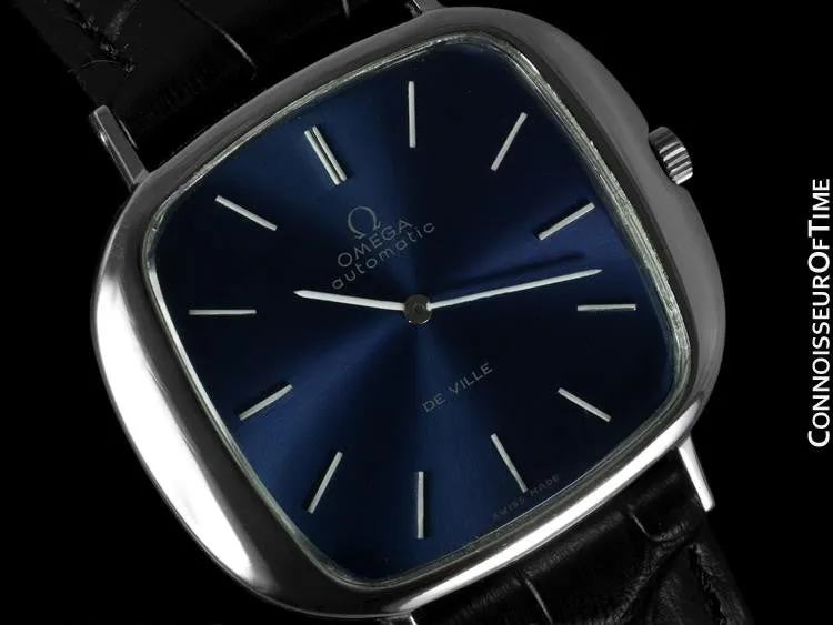 1973 Omega DeVille Mens Automatic Retro Full Size Watch - Stainless Steel