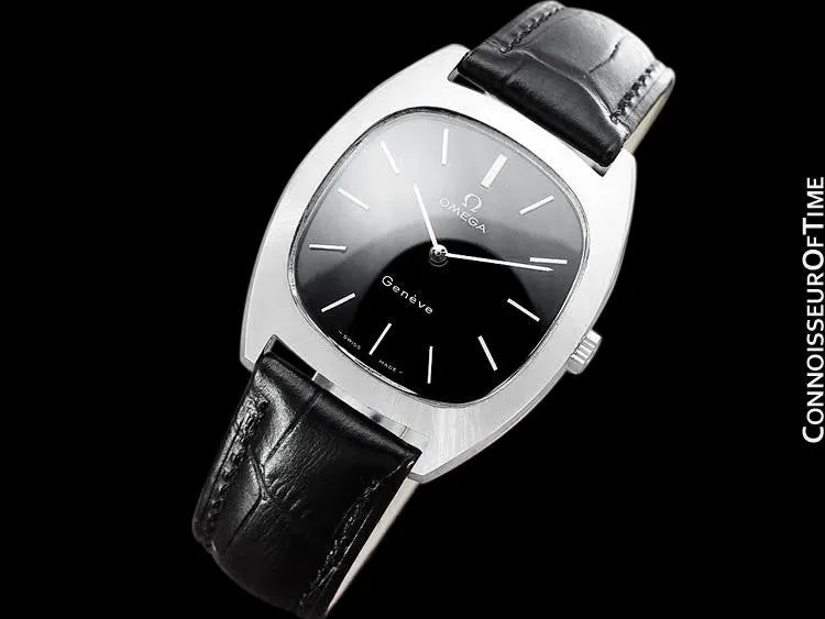 1974 Omega Geneve Vintage Retro Mens Handwound Ultra Slim Watch - Stainless Steel