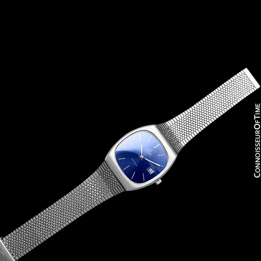 1975 Omega De Ville Classic Vintage Mens Transitional Cal. 1320 Quartz Watch, Date - Stainless Steel