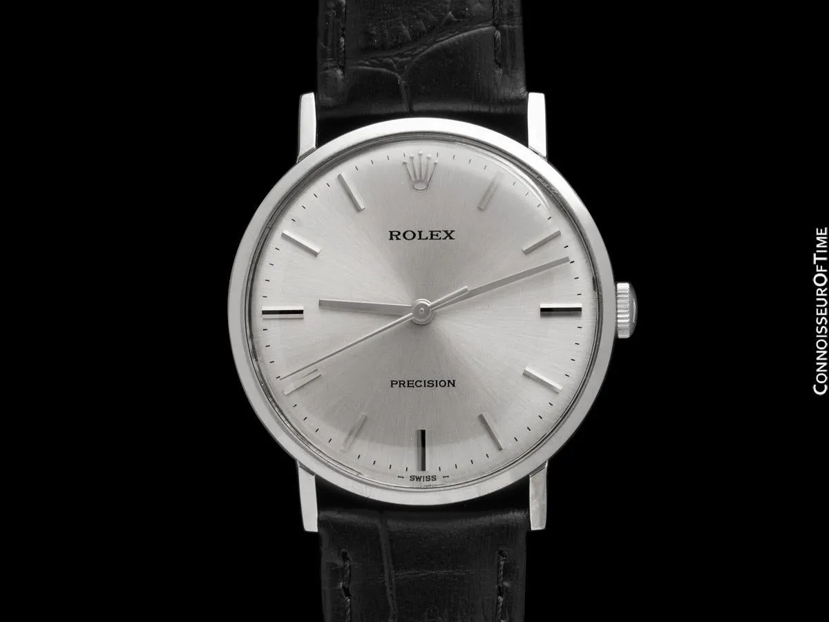 1976 Rolex Precision Vintage Mens Classic Ref. 34.110 Dress Watch - Stainless Steel